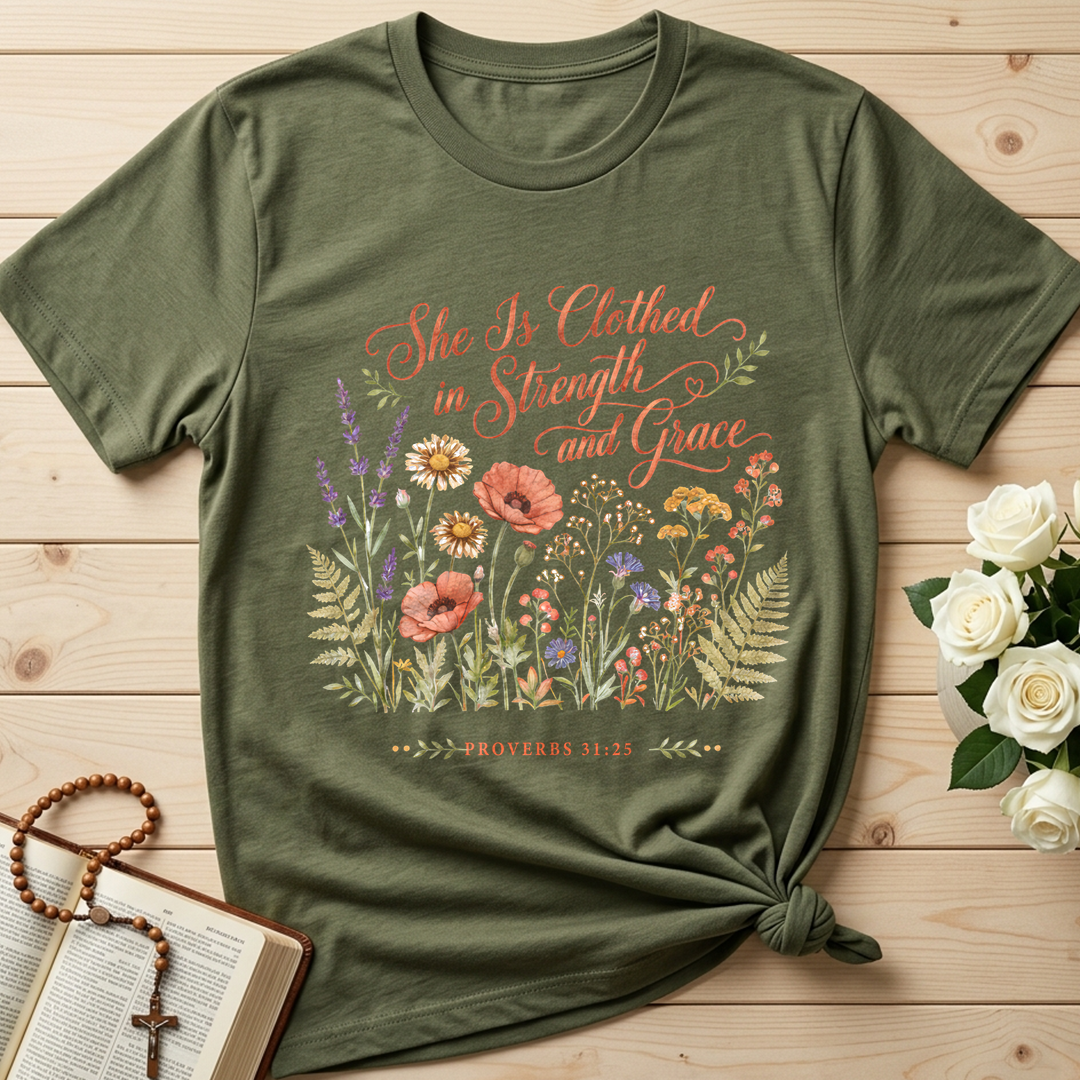 She Is Clothed In Strength And Grace Proverbs 31.25 01
