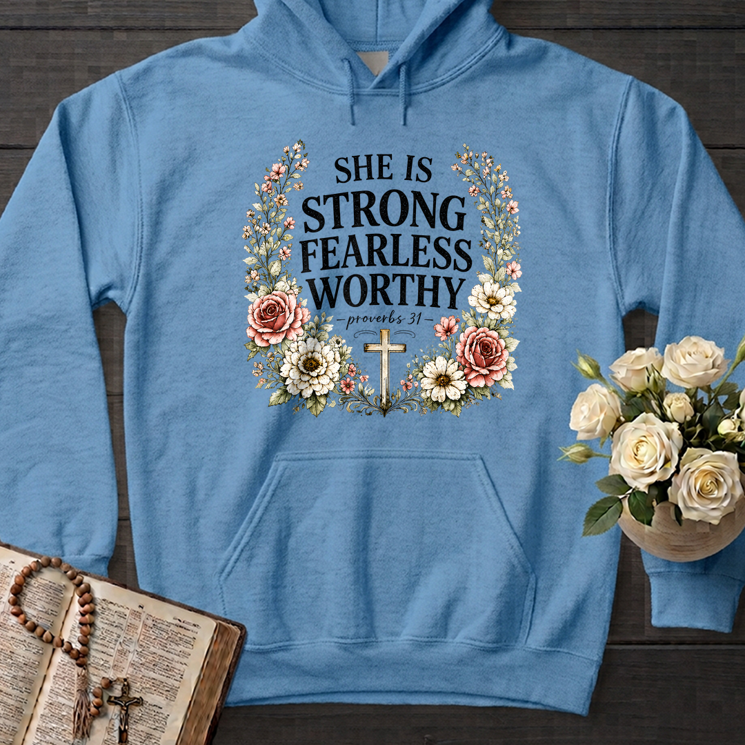 She Is Strong Fearless Worthy Proverbs 31 01