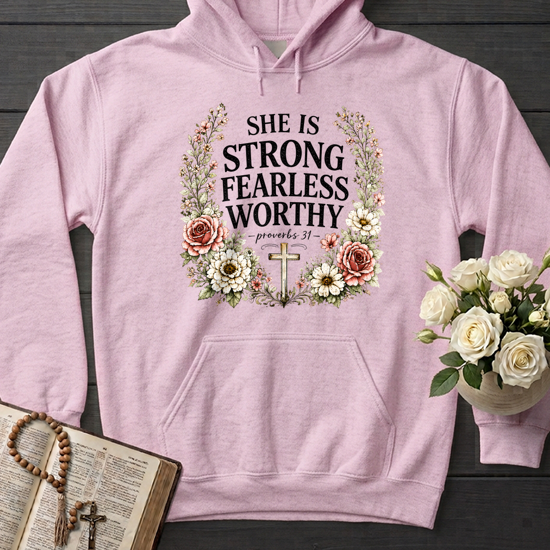 She Is Strong Fearless Worthy Proverbs 31 01