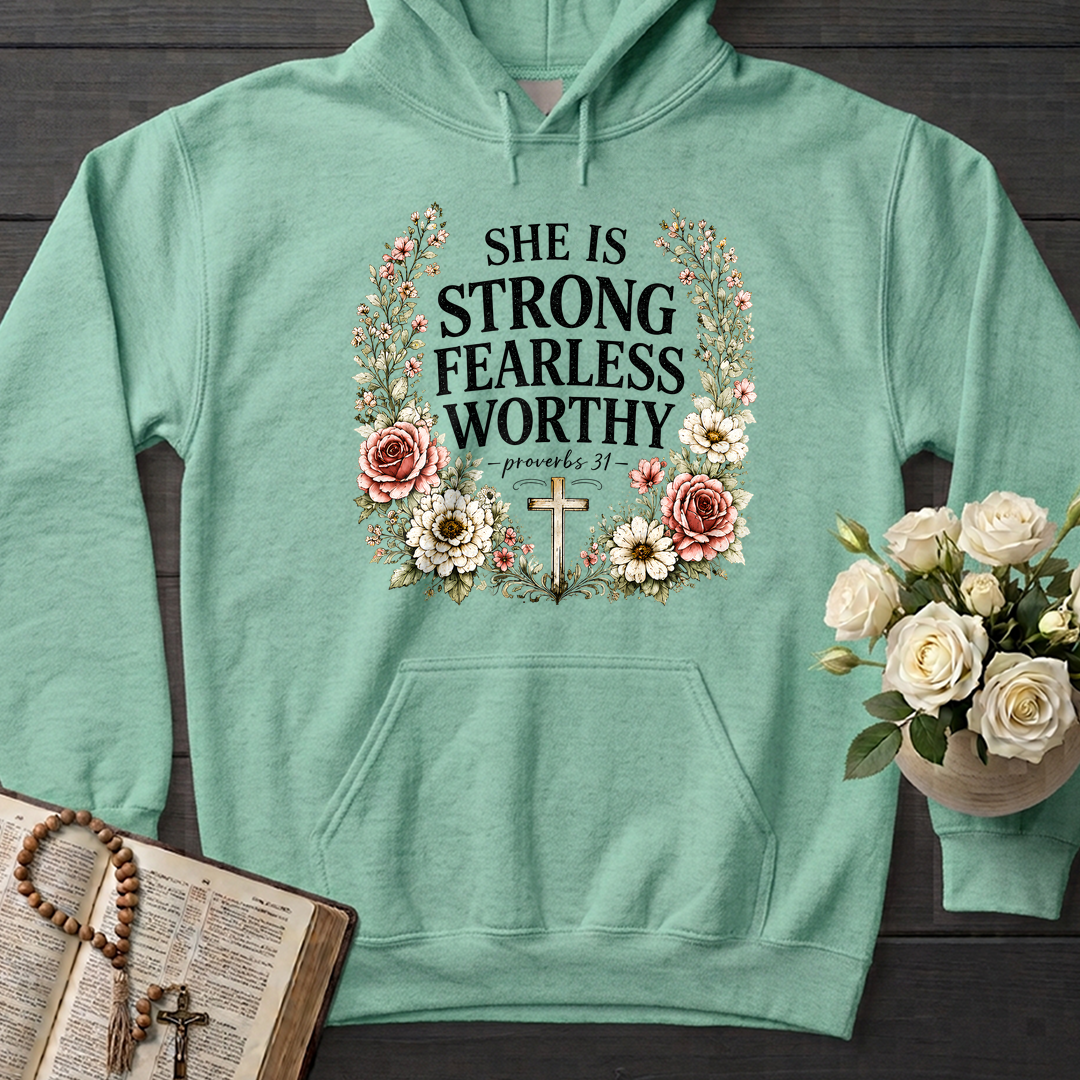 She Is Strong Fearless Worthy Proverbs 31 01