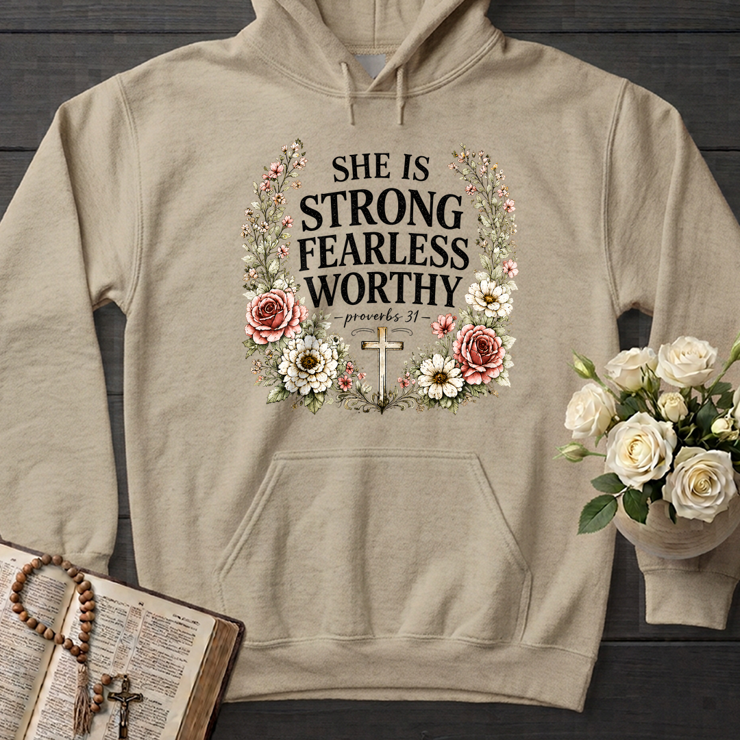 She Is Strong Fearless Worthy Proverbs 31 01