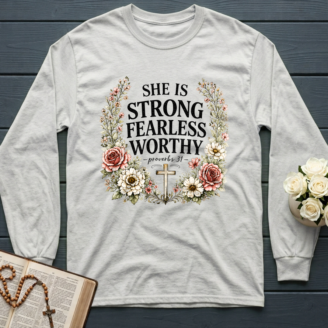 She Is Strong Fearless Worthy Proverbs 31 01