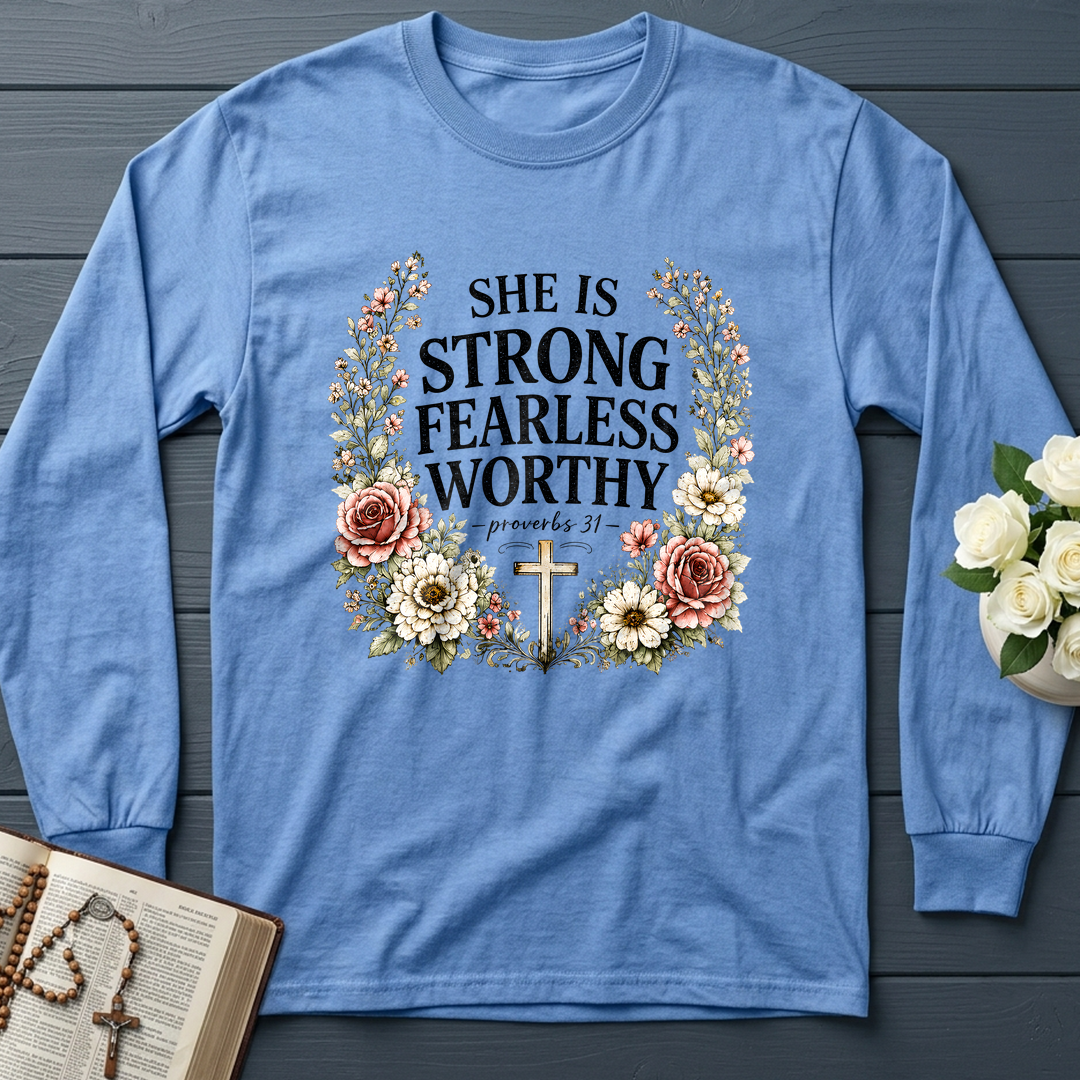 She Is Strong Fearless Worthy Proverbs 31 01