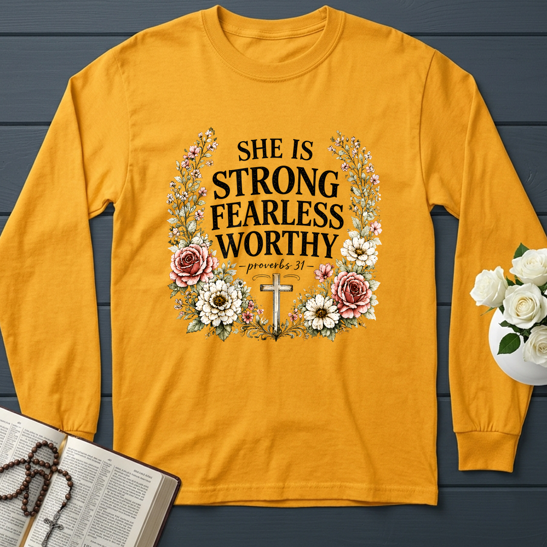 She Is Strong Fearless Worthy Proverbs 31 01