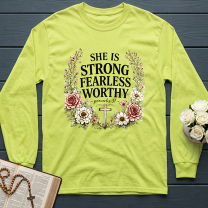 She Is Strong Fearless Worthy Proverbs 31 01