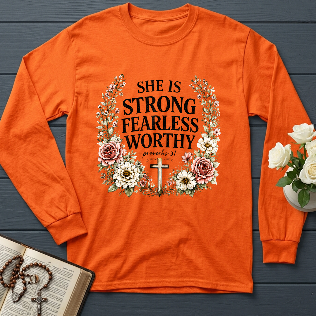 She Is Strong Fearless Worthy Proverbs 31 01