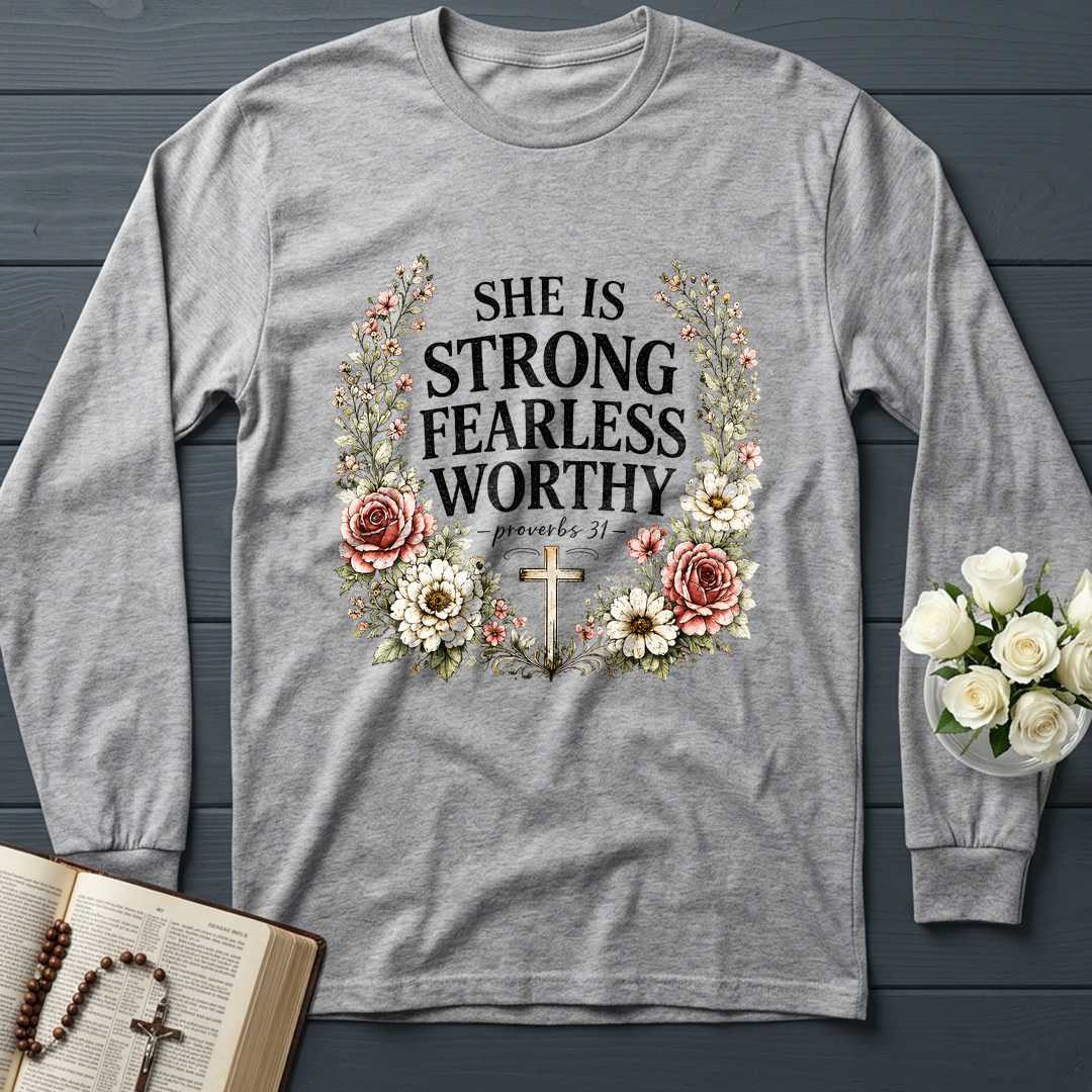 She Is Strong Fearless Worthy Proverbs 31 01