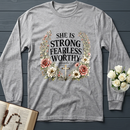 She Is Strong Fearless Worthy Proverbs 31 01