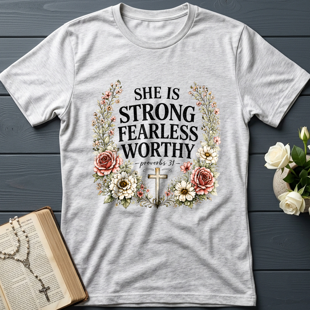 She Is Strong Fearless Worthy Proverbs 31 01