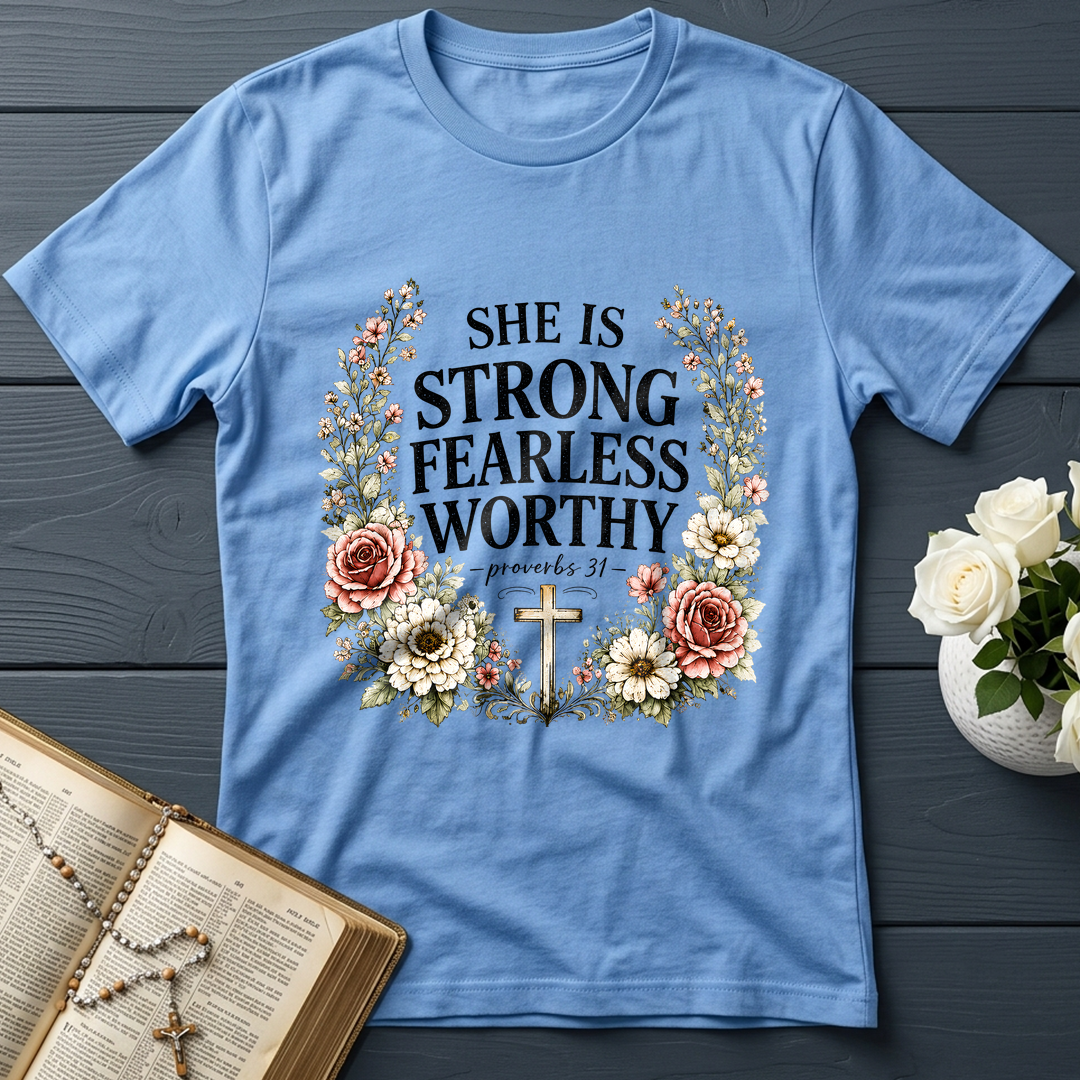 She Is Strong Fearless Worthy Proverbs 31 01
