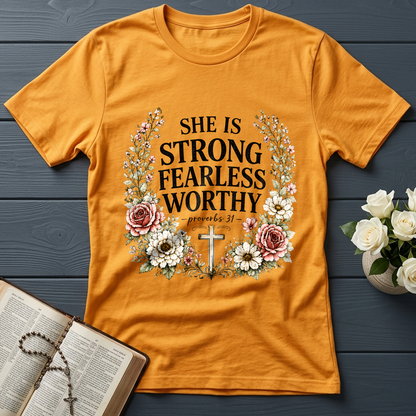 She Is Strong Fearless Worthy Proverbs 31 01