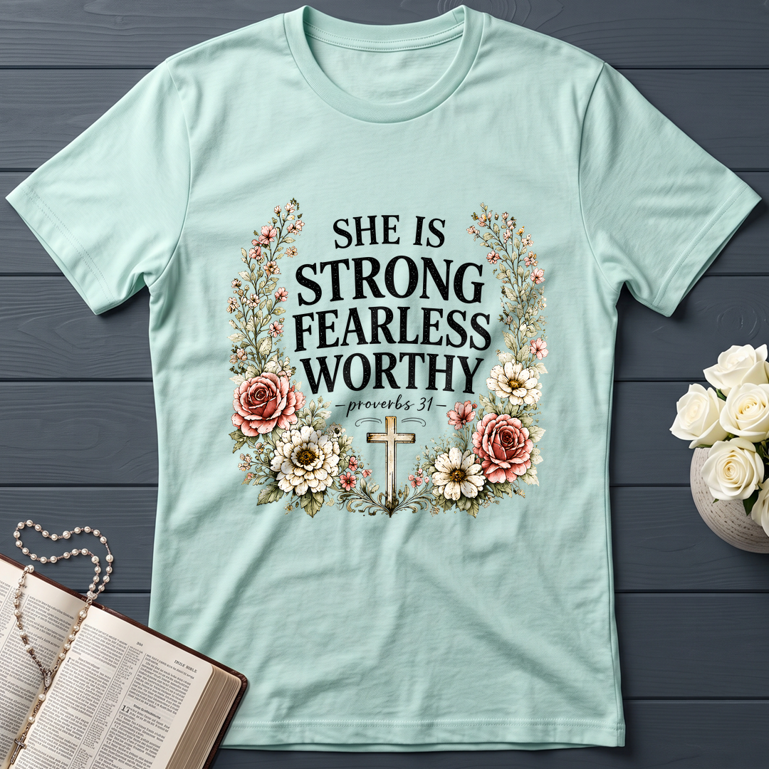 She Is Strong Fearless Worthy Proverbs 31 01
