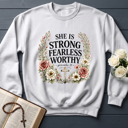 She Is Strong Fearless Worthy Proverbs 31 01