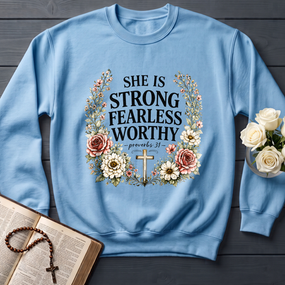 She Is Strong Fearless Worthy Proverbs 31 01