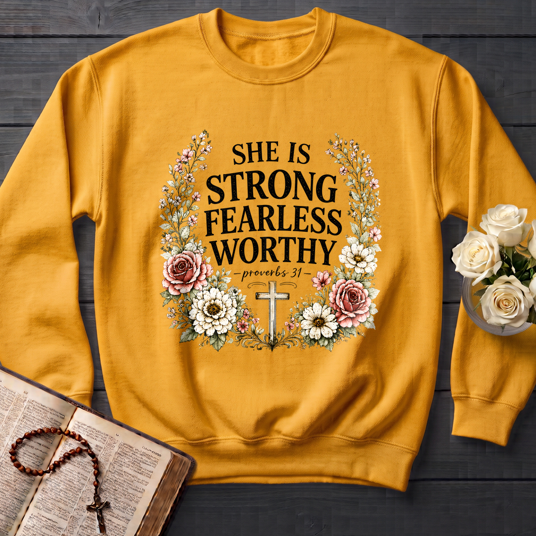 She Is Strong Fearless Worthy Proverbs 31 01