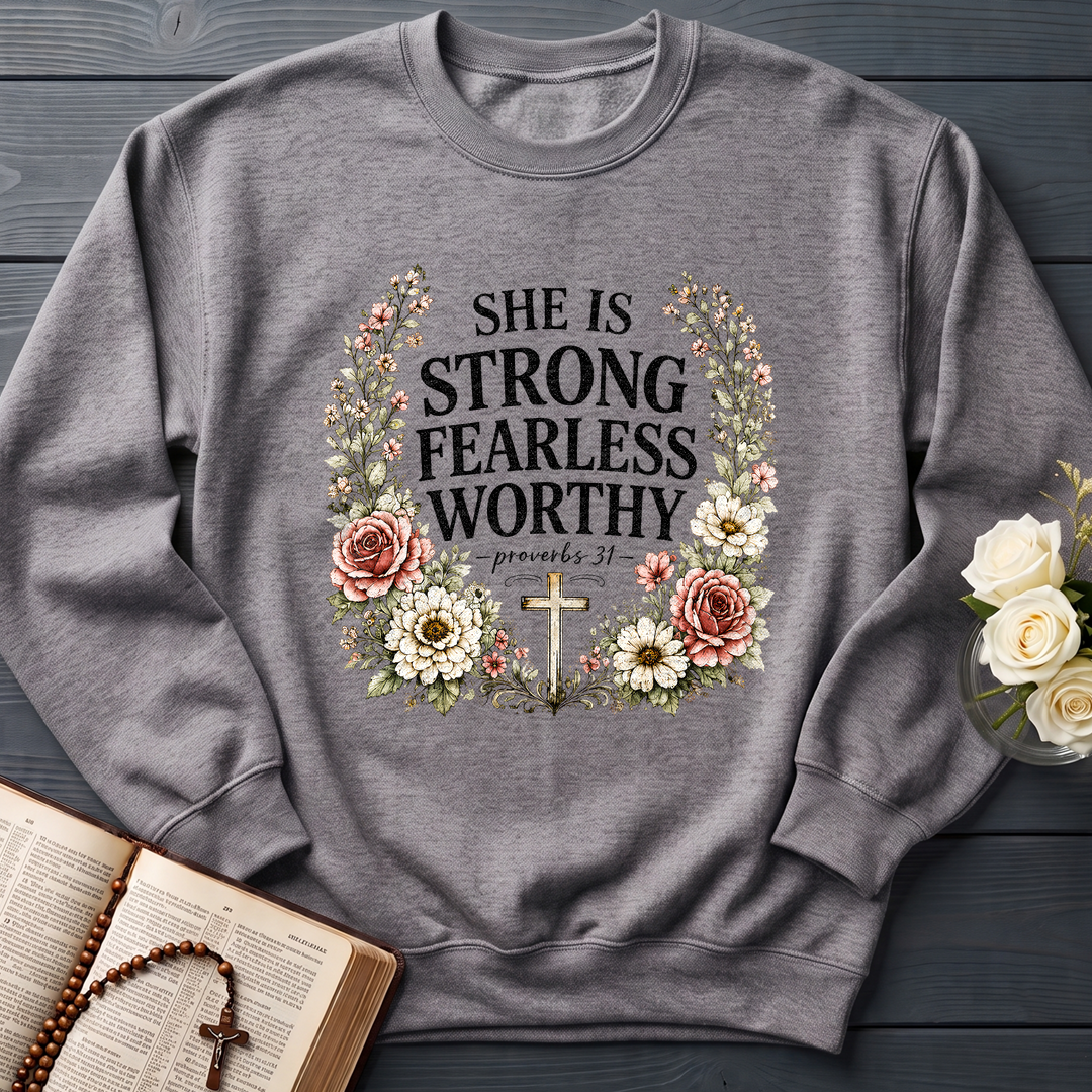 She Is Strong Fearless Worthy Proverbs 31 01