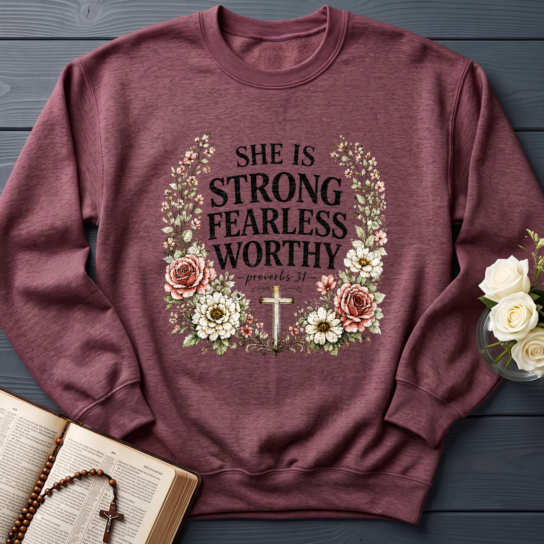 She Is Strong Fearless Worthy Proverbs 31 01