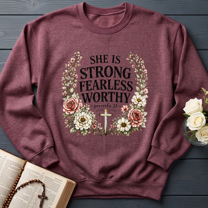 She Is Strong Fearless Worthy Proverbs 31 01