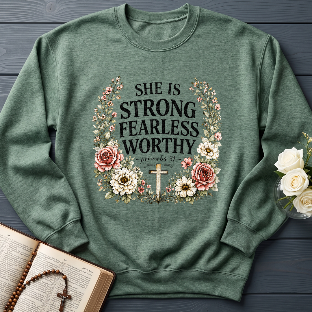 She Is Strong Fearless Worthy Proverbs 31 01