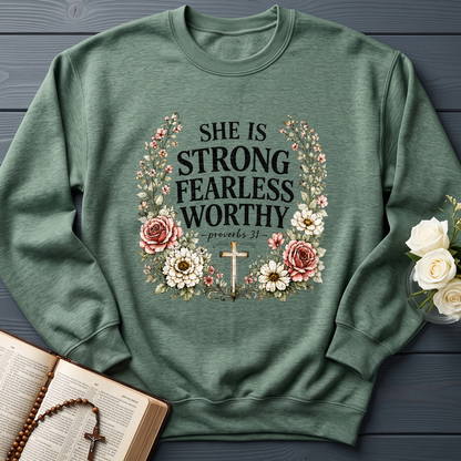 She Is Strong Fearless Worthy Proverbs 31 01