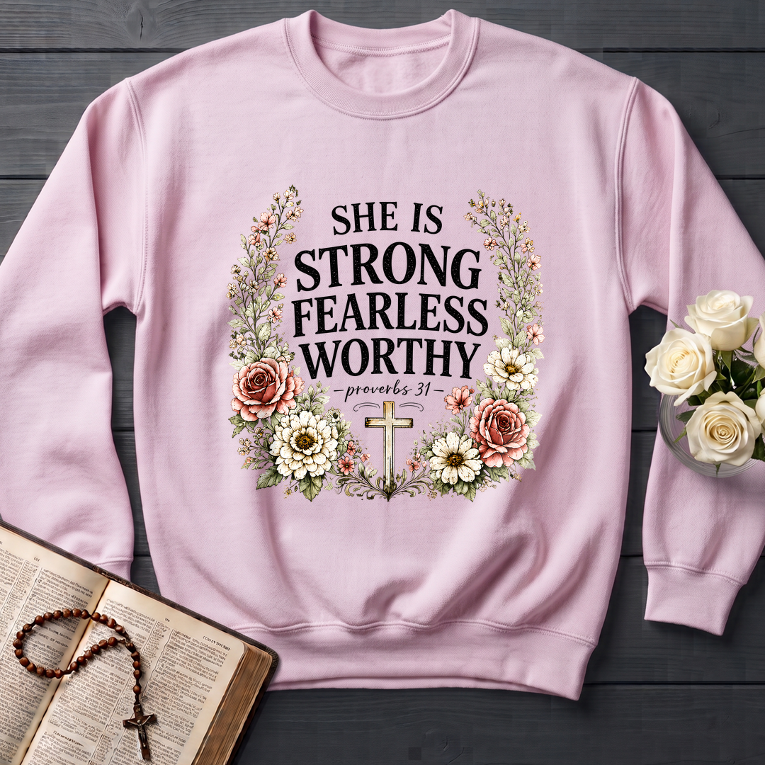 She Is Strong Fearless Worthy Proverbs 31 01