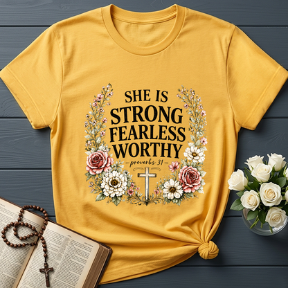 She Is Strong Fearless Worthy Proverbs 31 01