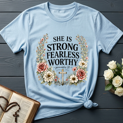 She Is Strong Fearless Worthy Proverbs 31 01