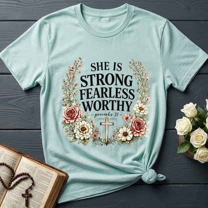 She Is Strong Fearless Worthy Proverbs 31 01