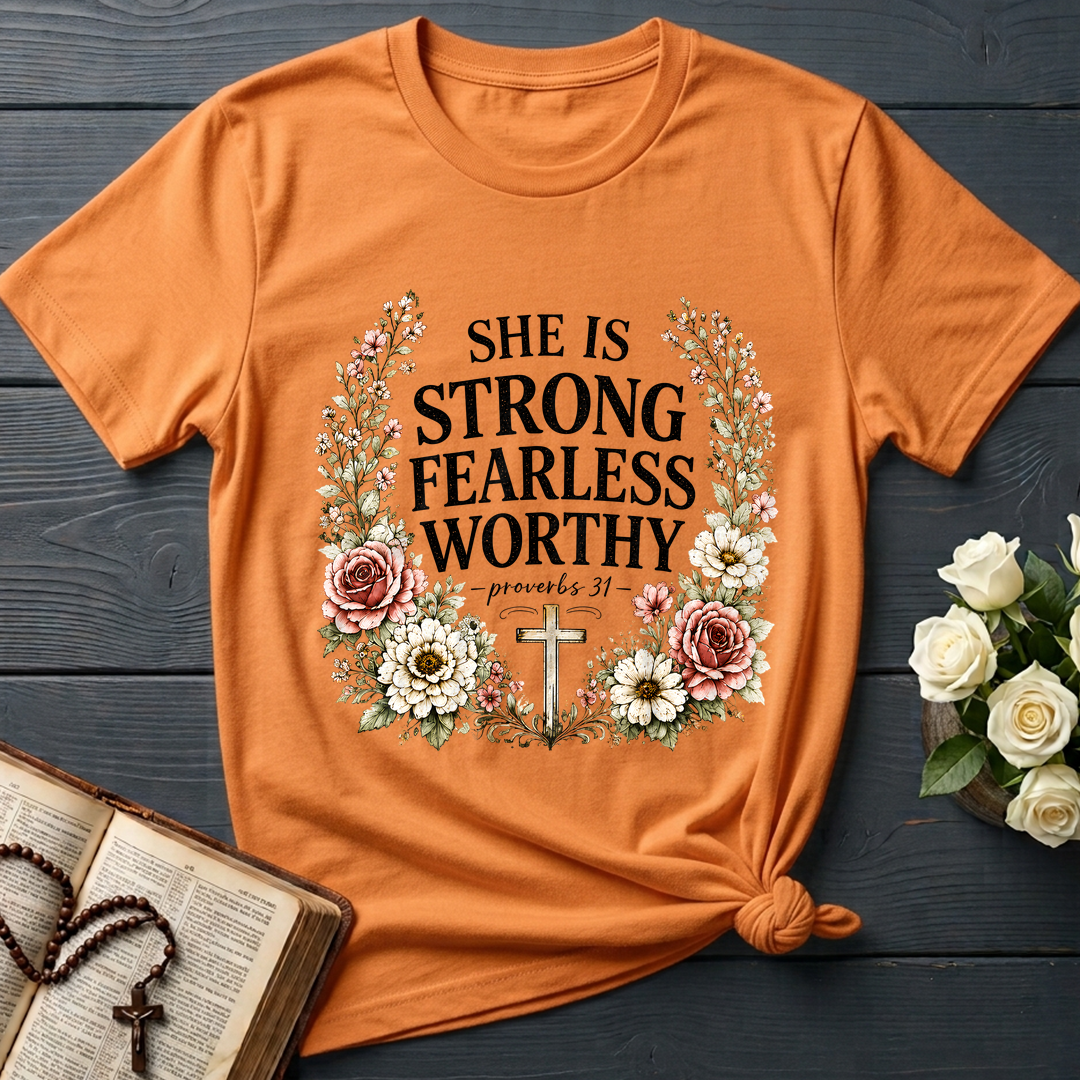 She Is Strong Fearless Worthy Proverbs 31 01