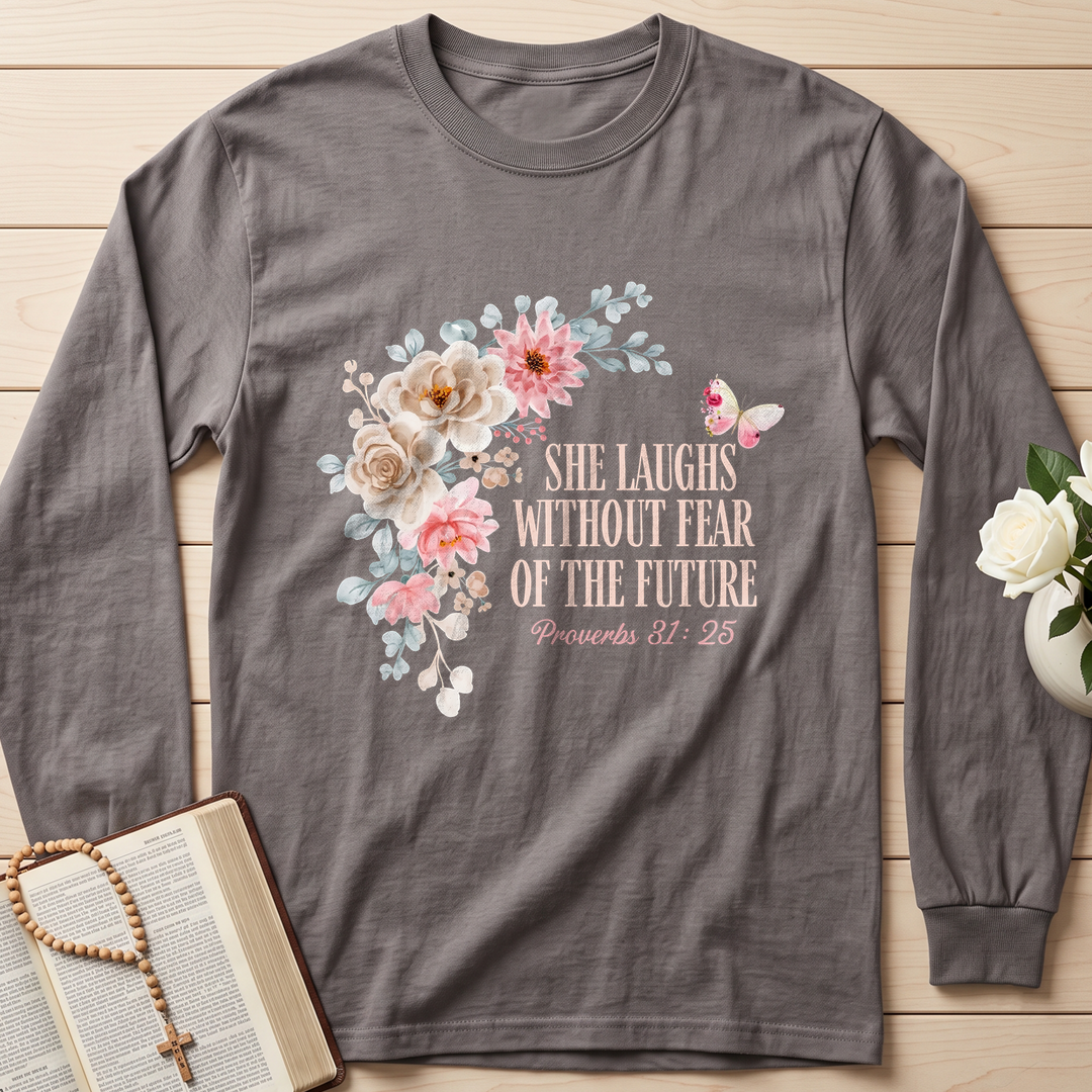 She Laughs Without Fear Of The Future Proverbs 31.25 01