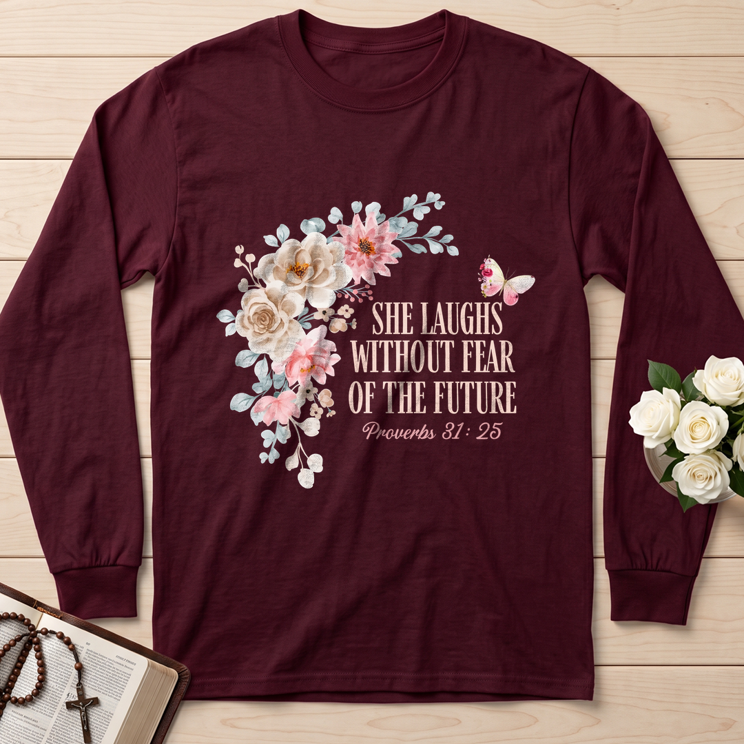 She Laughs Without Fear Of The Future Proverbs 31.25 01