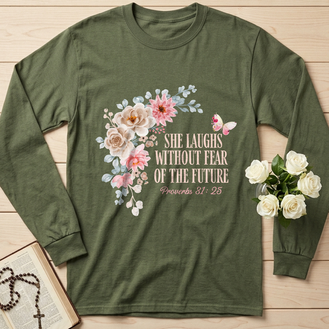 She Laughs Without Fear Of The Future Proverbs 31.25 01