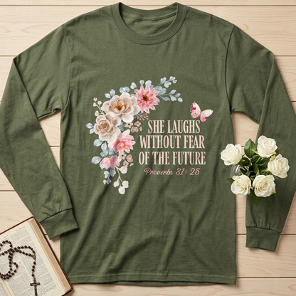 She Laughs Without Fear Of The Future Proverbs 31.25 01