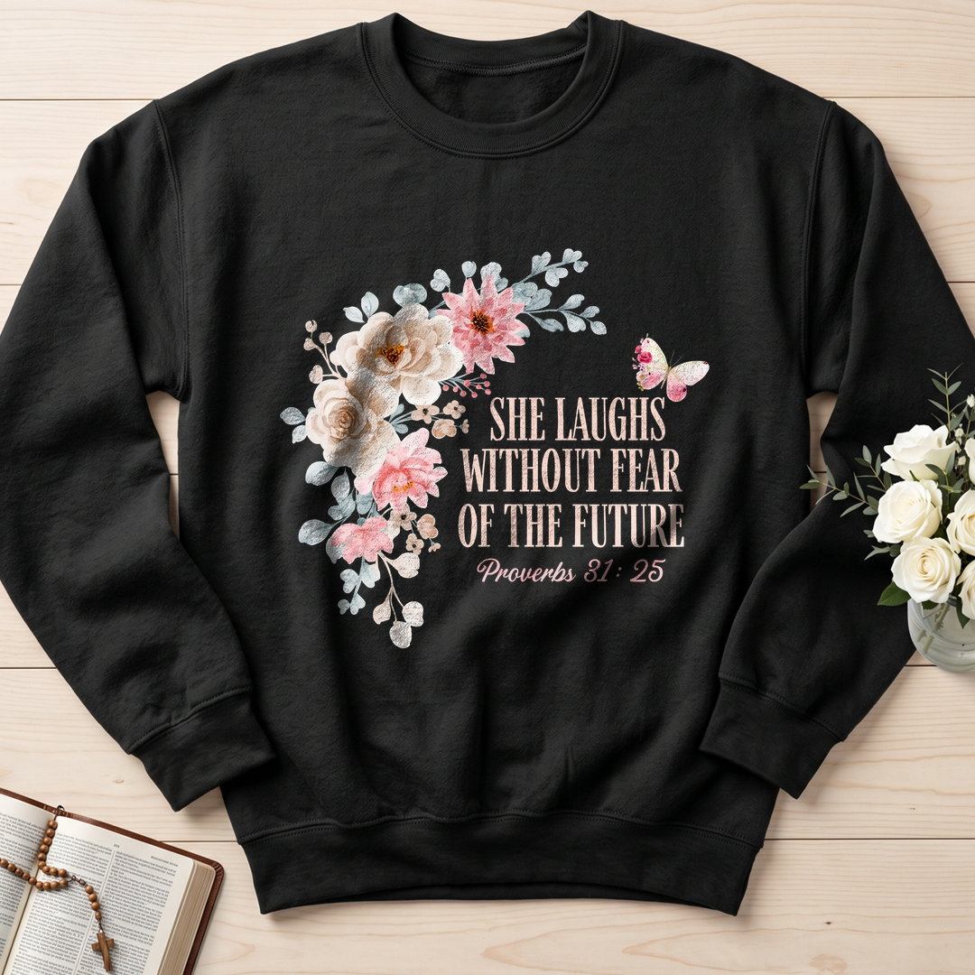 She Laughs Without Fear Of The Future Proverbs 31.25 01