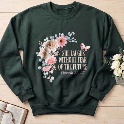 She Laughs Without Fear Of The Future Proverbs 31.25 01