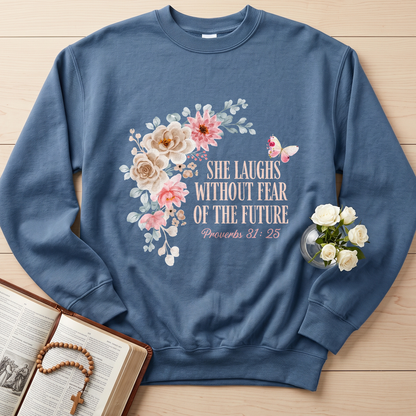She Laughs Without Fear Of The Future Proverbs 31.25 01