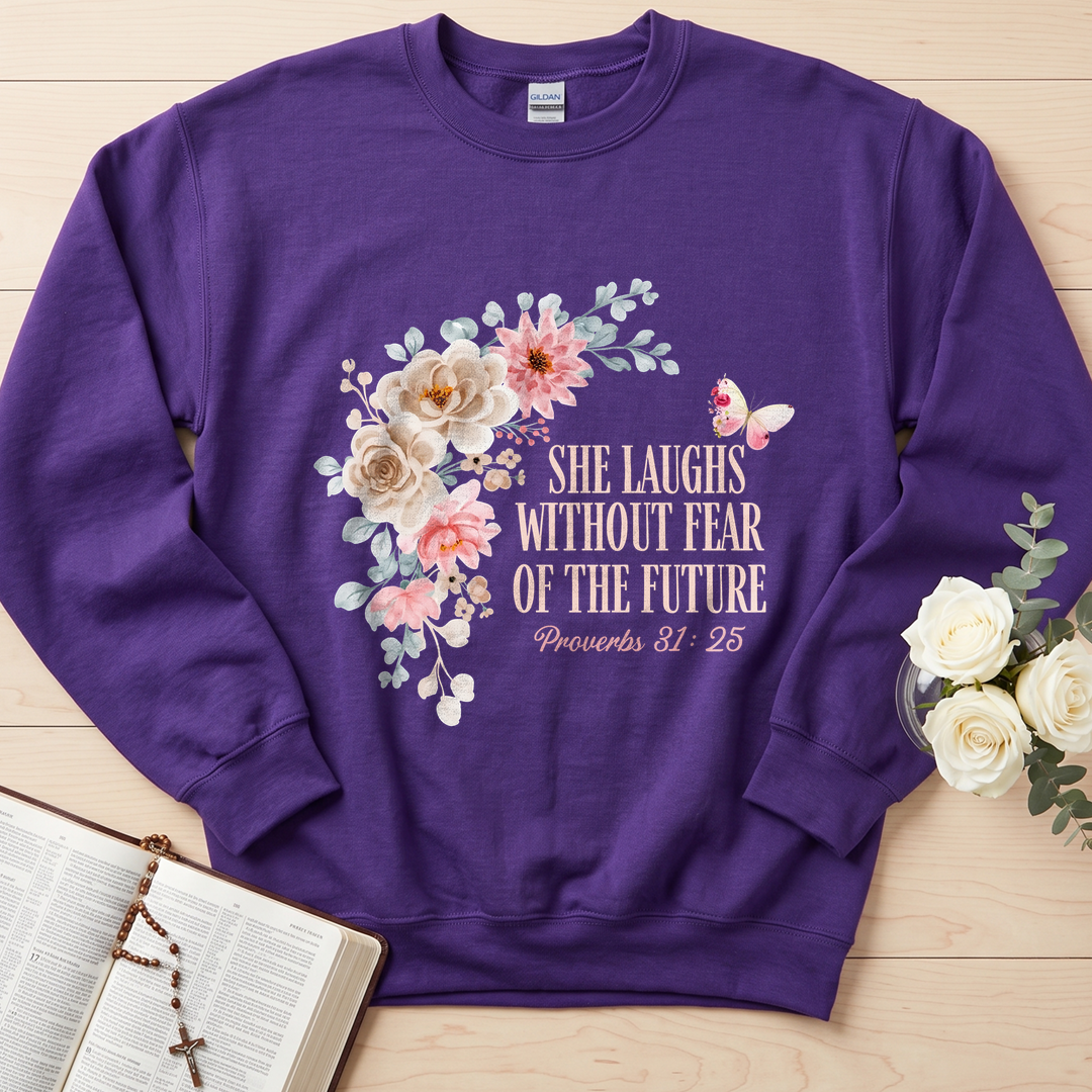 She Laughs Without Fear Of The Future Proverbs 31.25 01
