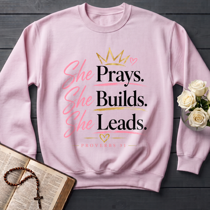 She Prays She Builds She Leads Proverbs 31 01