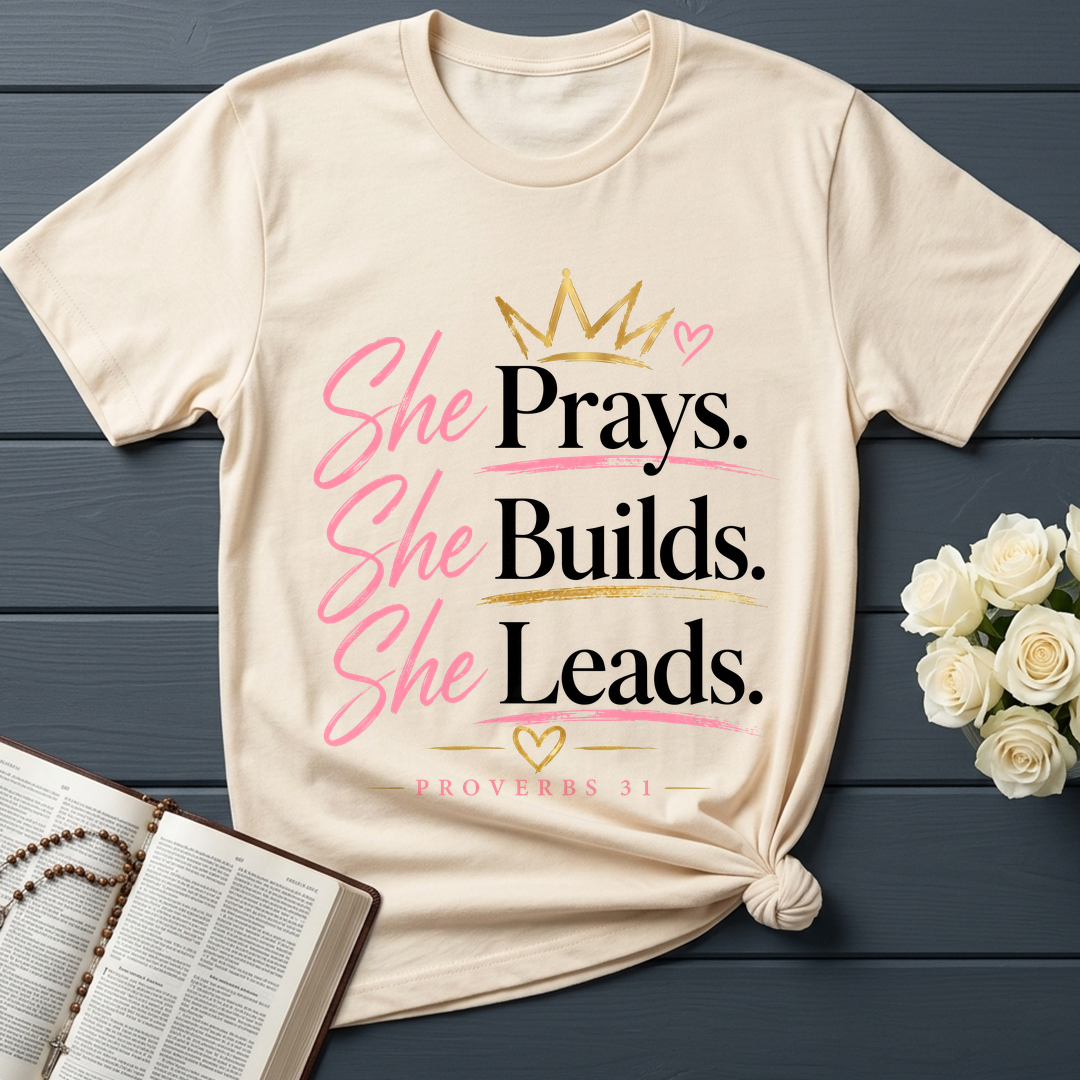 She Prays She Builds She Leads Proverbs 31 01