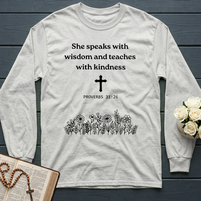 She Speaks With Wisdom And Teaches With Kindness Proverbs 31.26 01