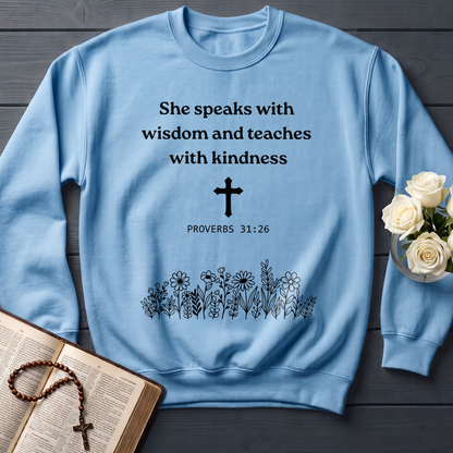She Speaks With Wisdom And Teaches With Kindness Proverbs 31.26 01