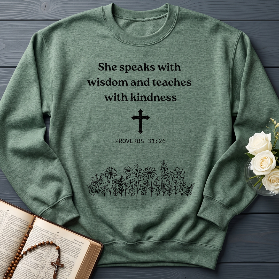 She Speaks With Wisdom And Teaches With Kindness Proverbs 31.26 01