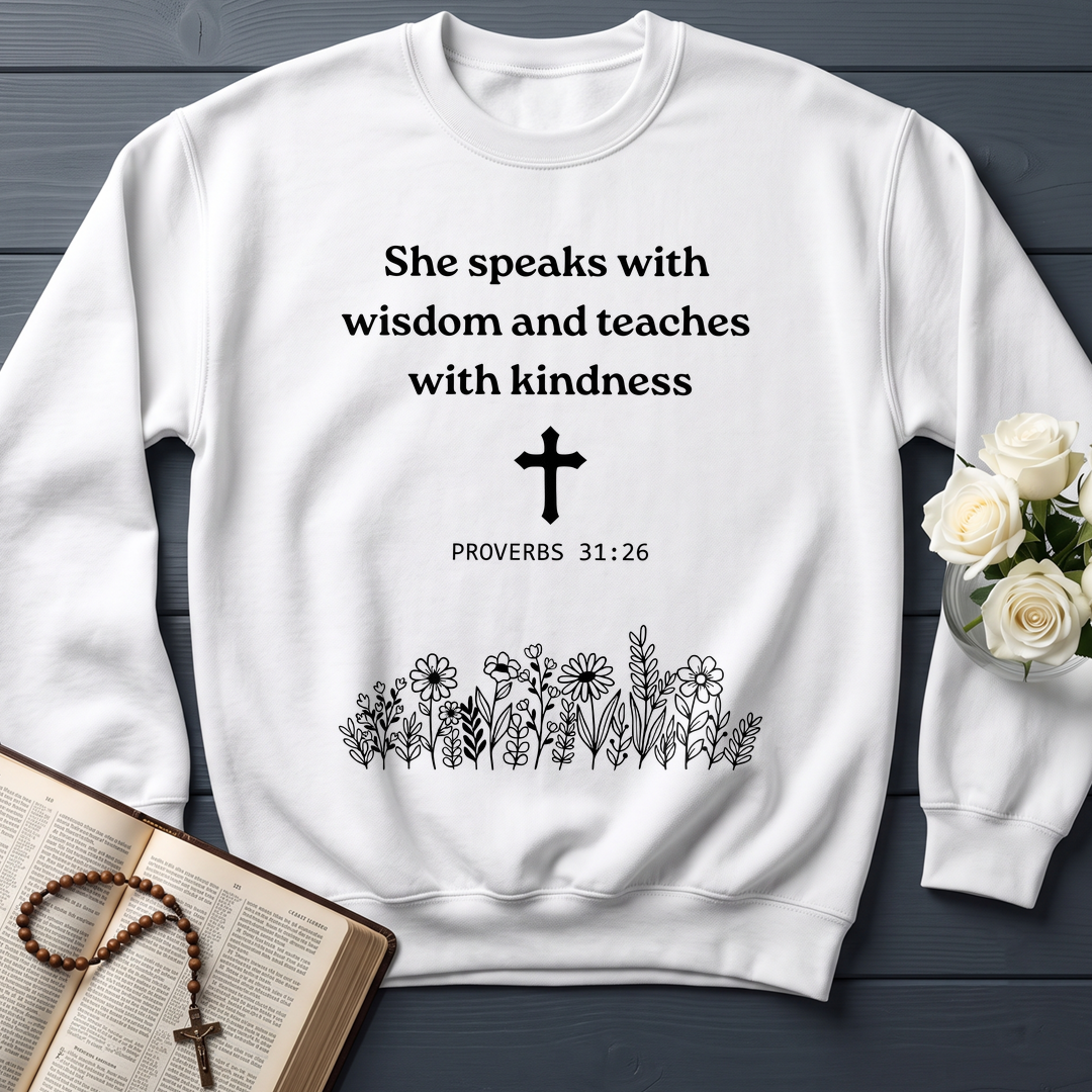 She Speaks With Wisdom And Teaches With Kindness Proverbs 31.26 01