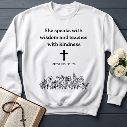 She Speaks With Wisdom And Teaches With Kindness Proverbs 31.26 01