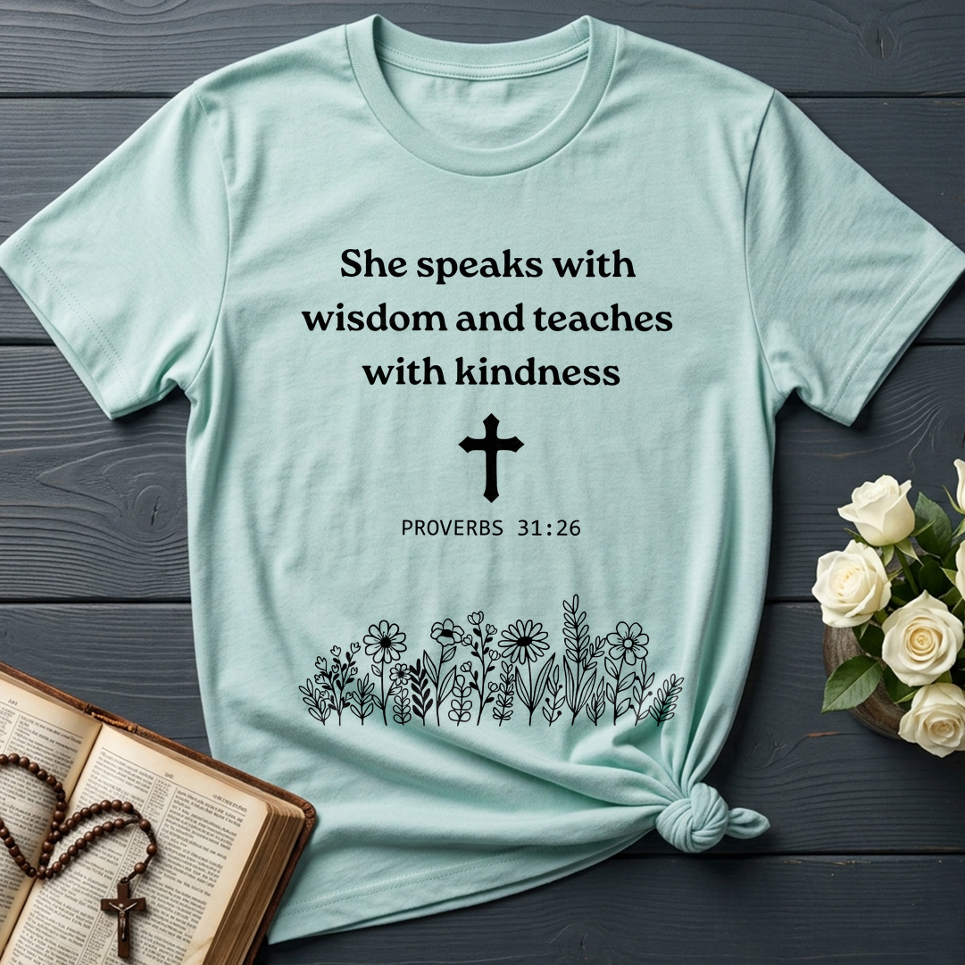 She Speaks With Wisdom And Teaches With Kindness Proverbs 31.26 01