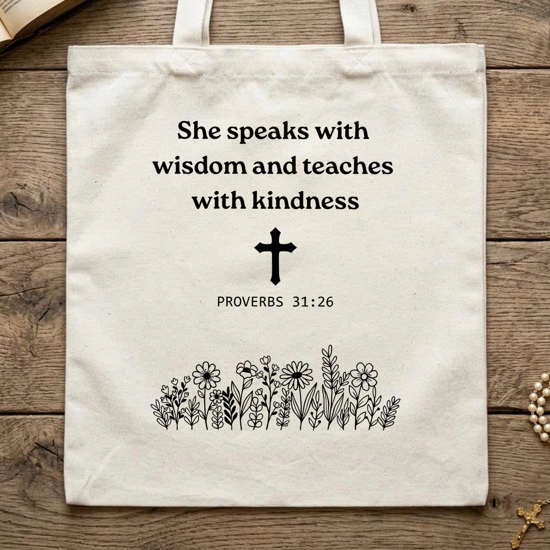 She Speaks With Wisdom And Teaches With Kindness Proverbs 31.26 01