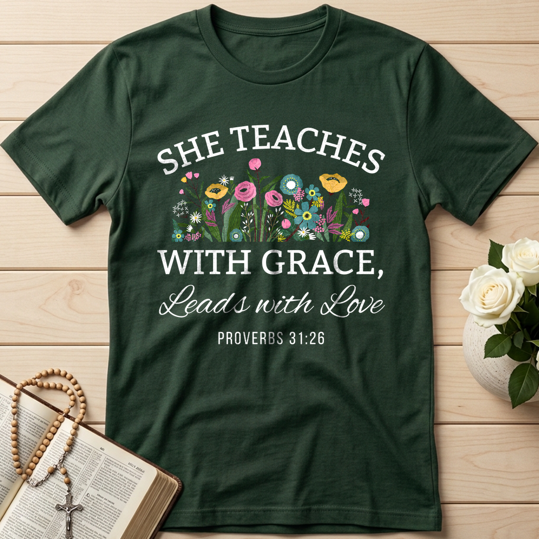 She Teaches With Grace Leads With Love Proverbs 31.26 01