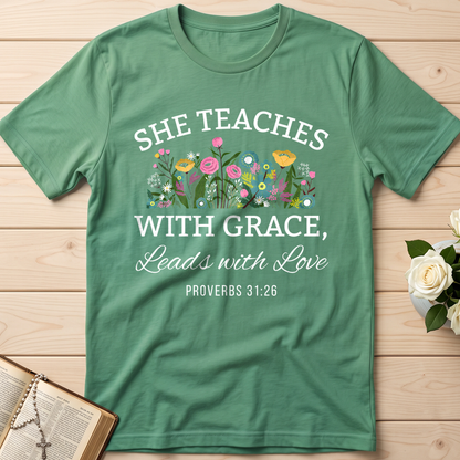 She Teaches With Grace Leads With Love Proverbs 31.26 01