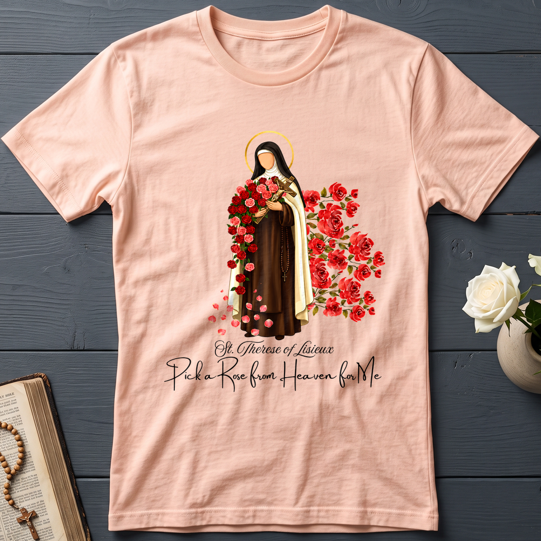 St.Therese Of Lisieux Pick A Rose From Heaven For Me 01