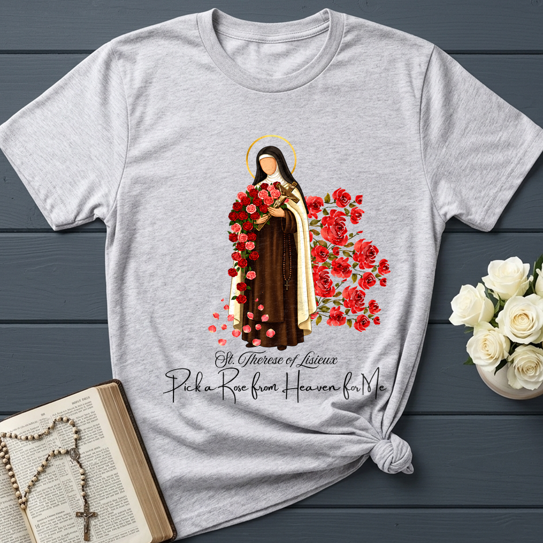 St.Therese Of Lisieux Pick A Rose From Heaven For Me 01